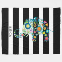 Leuke olifant en zwart & witte strepen