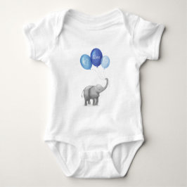 Leuke olifant gepersonaliseerde baby bodysuit (bla