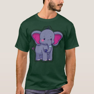 Leuke olifant gestikt t-shirt