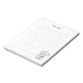 Leuke olifant gevoerd notitieblok (Linkerzijde)