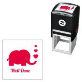 Leuke olifant goed gedaan leraar stempel (In situ)