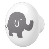 Leuke olifant grijs en witte deurknop keramische knop (Rechts)