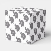 Leuke olifant grijs en witte gunst dozen bedankdoosjes (Achterkant)