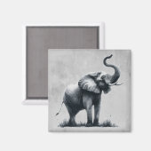 Leuke olifant grote eerste indruk citaat dierlijke magneet (Voorkant / Achterkant)
