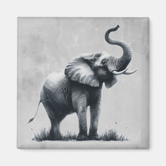 Leuke olifant grote eerste indruk citaat dierlijke magneet (Voorkant)