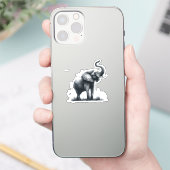 Leuke olifant grote eerste indruk citaat dierlijke sticker (Telefoon)