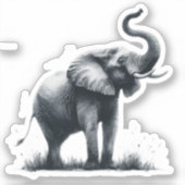 Leuke olifant grote eerste indruk citaat dierlijke sticker (Voorkant)