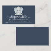 Leuke Olifant Luier Raffle Baby shower Informatiekaartje (Voorkant / Achterkant)