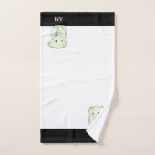 Leuke Olifant & Monogram op Zwart & Wit Bad Handdoek (Handdoek)