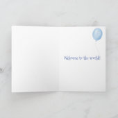 Leuke olifant nieuwe baby gepersonaliseerde kaart  (Binnen)