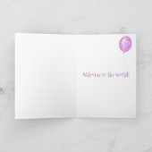 Leuke olifant nieuwe baby gepersonaliseerde kaart  (Binnen)