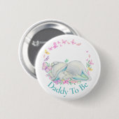 Leuke Olifant Papa om Butterfly Button te zijn (Voorkant /achterkant)