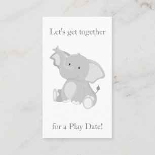 Leuke Olifant Playdate Contactkaartje