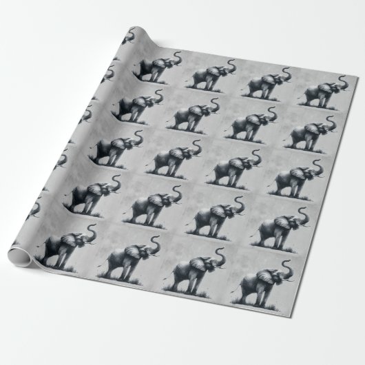 Leuke Olifant Quote Animal Art Cadeaupapier (Uitgerold)