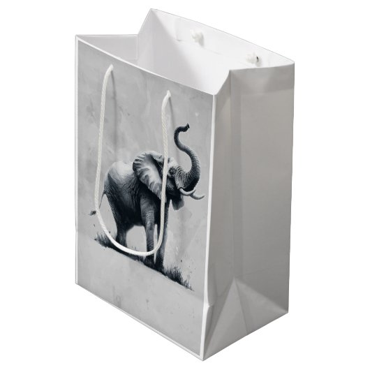 Leuke Olifant Quote Animal Art Medium Cadeauzakje (Voorkant Gekanteld)