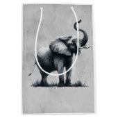 Leuke Olifant Quote Animal Art Medium Cadeauzakje (Voorkant)