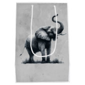 Leuke Olifant Quote Animal Art Medium Cadeauzakje (Achterkant)