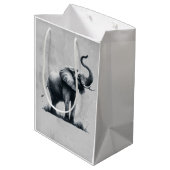 Leuke Olifant Quote Animal Art Medium Cadeauzakje (Achterkant Gekanteld)