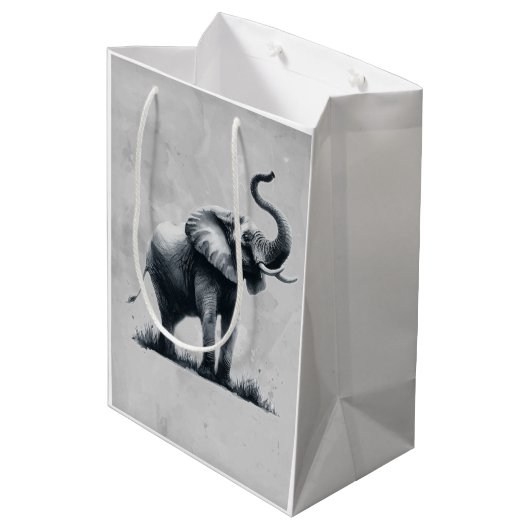 Leuke Olifant Quote Animal Art Medium Cadeauzakje (Achterkant Gekanteld)