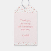 Leuke Olifant Roze Baby shower Favor Gift Labels Cadeaulabel (Achterkant)