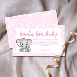 Leuke Olifant roze boeken voor baby ticket Informatiekaartje