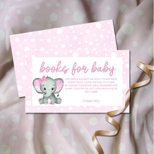 Leuke Olifant roze boeken voor baby ticket Informatiekaartje
