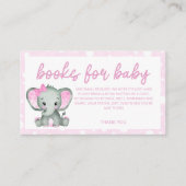 Leuke Olifant roze boeken voor baby ticket Informatiekaartje (Voorkant)