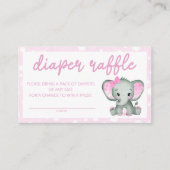 Leuke Olifant roze luier loterij ticket Informatiekaartje (Voorkant)
