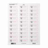 Leuke Olifant roze retouradres Etiket (Full Sheet)