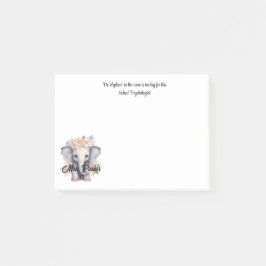 Leuke olifant school psycholoog citaat therapie post-it® notes