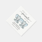 Leuke Olifant Twin Boys Baby shower Servet (Hoek)