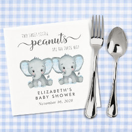 Leuke Olifant Twin Boys Baby shower Servet