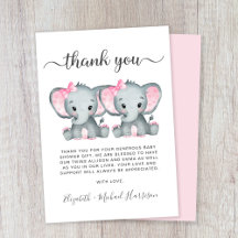Leuke Olifant Twin Meisjes Baby shower