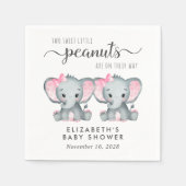 Leuke Olifant Twin Meisjes Baby shower Servet (Voorkant)