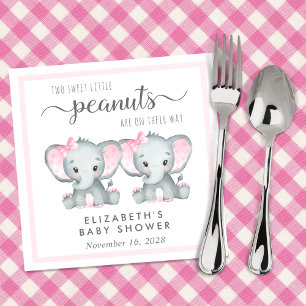 Leuke Olifant Twin Meisjes Baby shower Servet