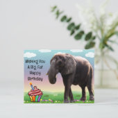 Leuke Olifant Verjaardagsansichtkaart Briefkaart (Staand voorkant)