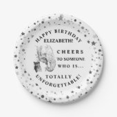 Leuke Olifant Verjaardagsfeestje Papier Borden Papieren Bordje (Voorkant)