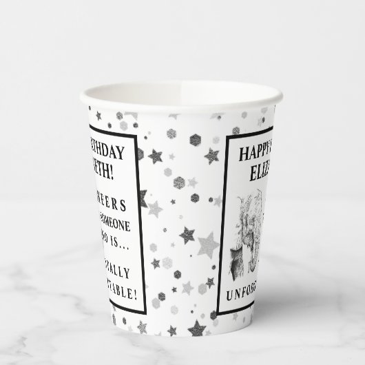Leuke Olifant Verjaardagsfeestje Papier Cup Papieren Bekers (Links)
