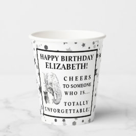 Leuke Olifant Verjaardagsfeestje Papier Cup Papieren Bekers