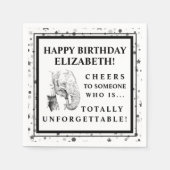 Leuke olifant verjaardagsfeestje servetten (Voorkant)