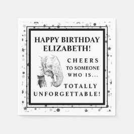 Leuke olifant verjaardagsfeestje servetten