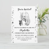 Leuke Olifant Verjaardagsfeestuitnodiging Kaart (Staand voorkant)