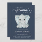 Leuke Olifant Waterverf Baby Jongensdouche Kaart (Voorkant / Achterkant)