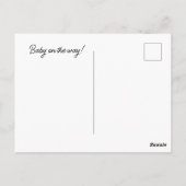 Leuke olifant waterverf zwangerschapsaankondiging briefkaart (Achterkant)