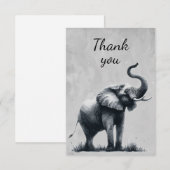 Leuke Olifant Wildlife Animal Humor Dank u Bedankkaart (Voorkant / Achterkant)