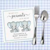 Leuke Olifanten Twin Boys Baby shower Servet