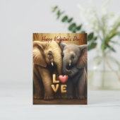 Leuke olifanten uit liefde briefkaart (Staand voorkant)