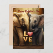 Leuke olifanten uit liefde briefkaart (Voorkant / Achterkant)