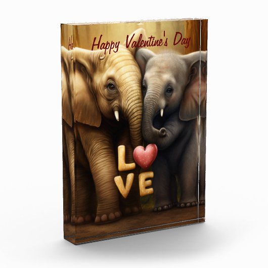 Leuke olifanten uit liefde fotoblokken (Links)