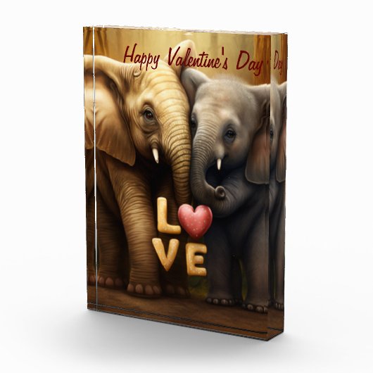 Leuke olifanten uit liefde fotoblokken (Rechts)